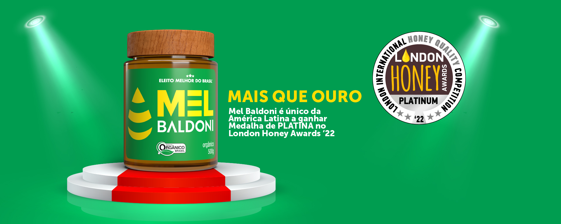 Mel Baldoni ganha maior prêmio no London Honey Awards 2022